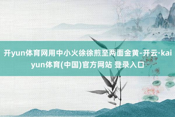 开yun体育网用中小火徐徐煎至两面金黄-开云·kaiyun体育(中国)官方网站 登录入口