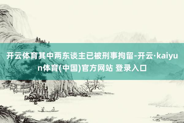 开云体育其中两东谈主已被刑事拘留-开云·kaiyun体育(中国)官方网站 登录入口